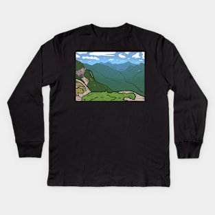 Exclamation Point, Chimney Rock, NC Kids Long Sleeve T-Shirt